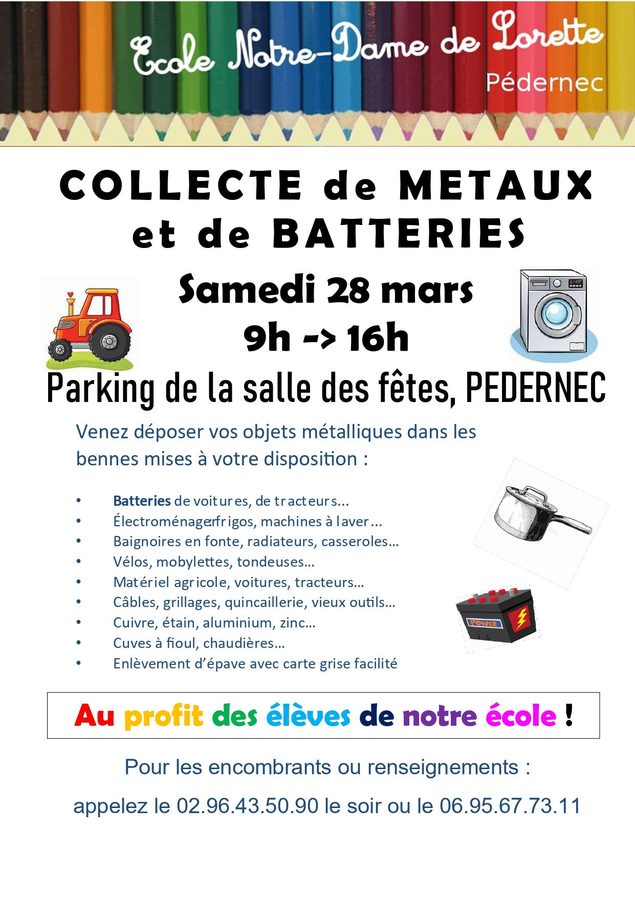 Affiche feraille école de Lorette